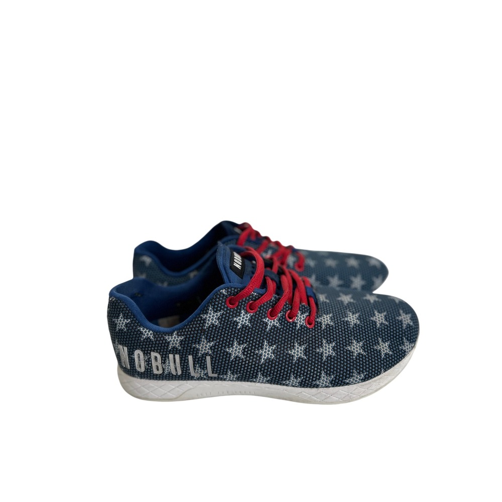 NOBULL Unisex Outwork Flag Sneakers Patriotic Navy Stars & Red Laces